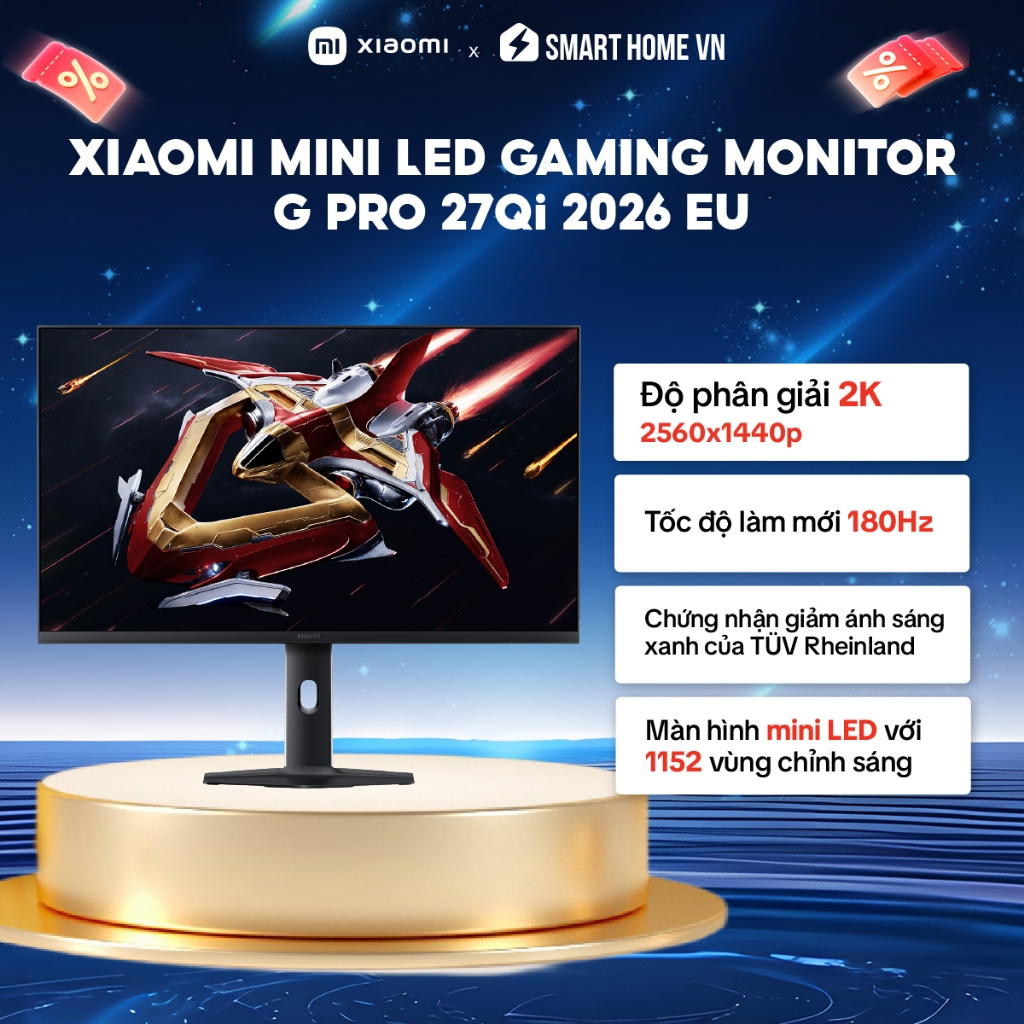 Màn Hình Gaming Xiaomi Mini LED Gaming Monitor G Pro 27Qi 2026 (27inch/2K/180Hz/1ms)- Phiên Bản Quốc