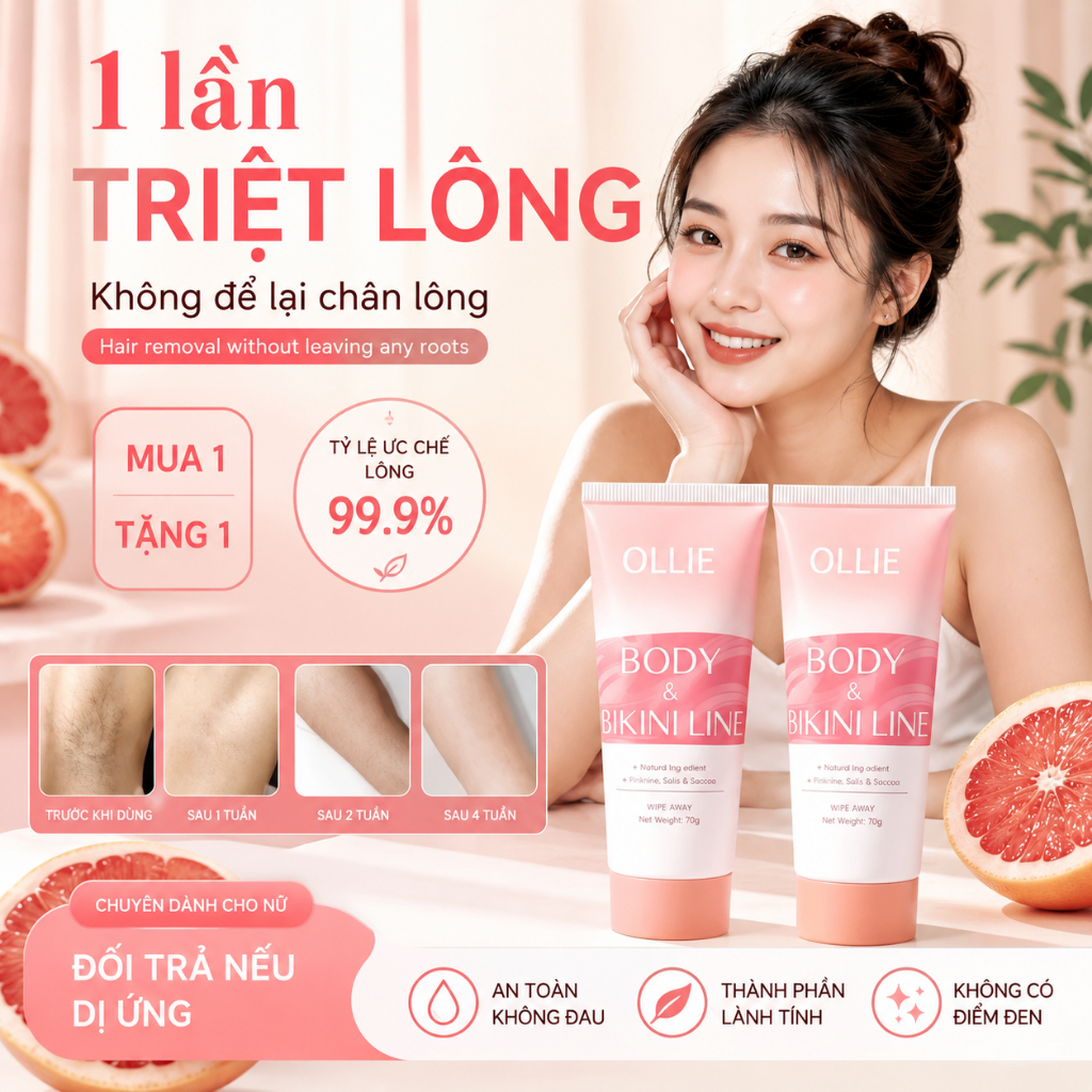 ollie Nhẹ nhàng không đau đớn Kem Tẩy Lông Tẩy lông tẩy lông chính hãng