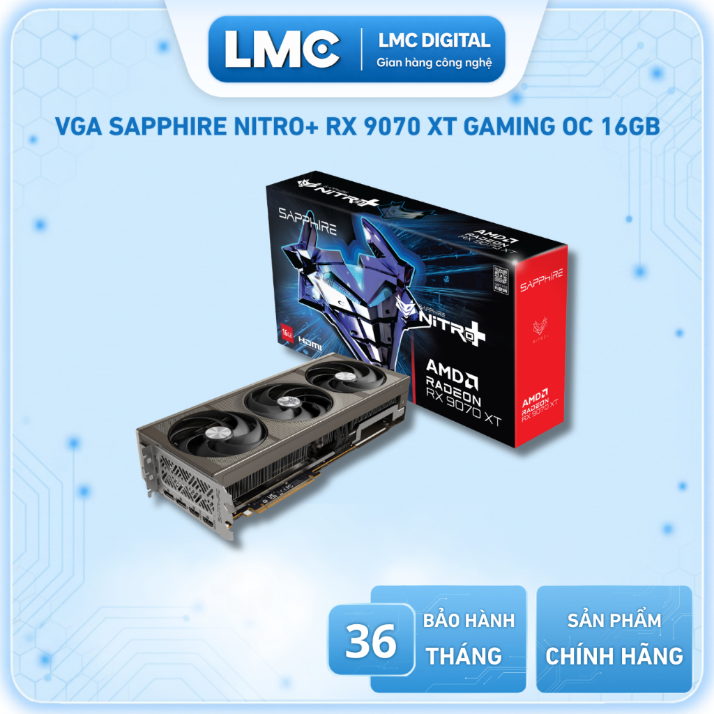 VGA Sapphire NITRO+ Radeon RX 9070 XT Gaming OC 16GB GDDR6