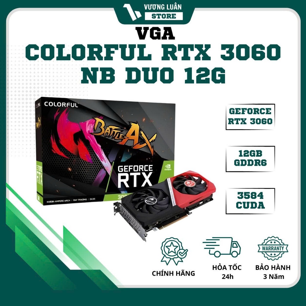 VGA Colorful GeForce RTX 3060 NB DUO 12GB Card đồ họa chính hãng FULLVAT