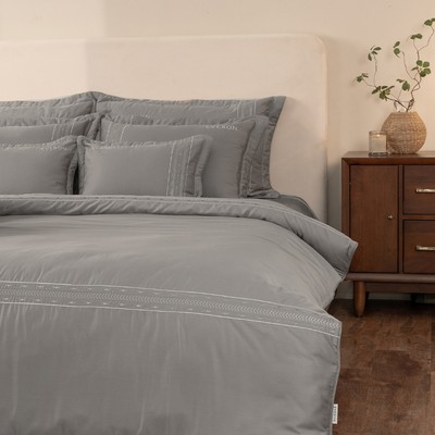 [Everon] Bộ ga gối cao cấp Thêu hiện đại sang trọng (Bộ ga chun chần:1 ga chun chần+2 vỏ gối nằm- BST2027 Những Mảnh Êm)
