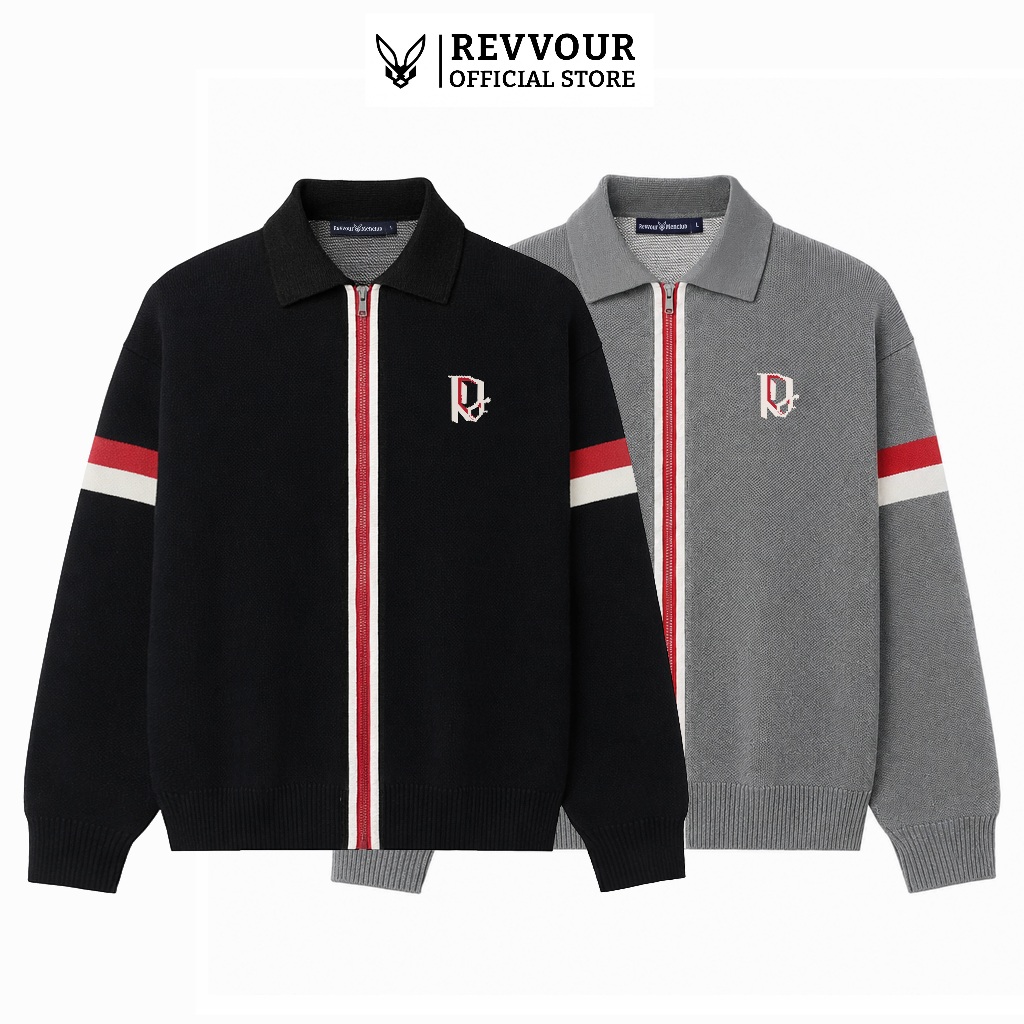 Áo Khoác Zip Len Oganic Cao Cấp Noir Knit - Local Brand RvR