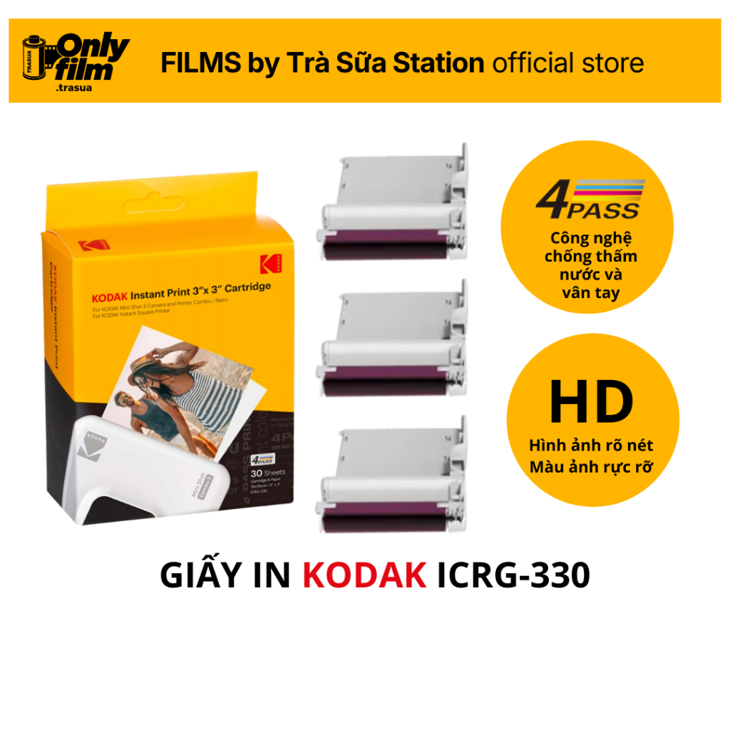 Giấy Ảnh Kodak Photo Printer - Kodak ICRG 330 (Dành Cho Mini 3/ Mini Shot 3/ C300R/ P300R)
