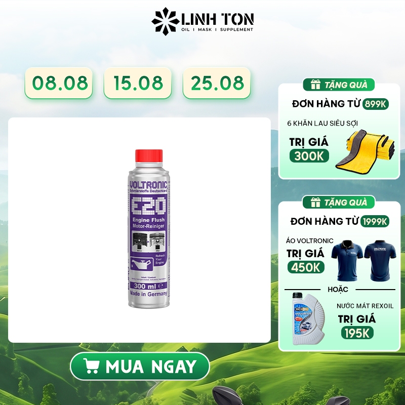 Phụ gia vệ sinh súc rửa động cơ Voltronic E20 Engine Flush