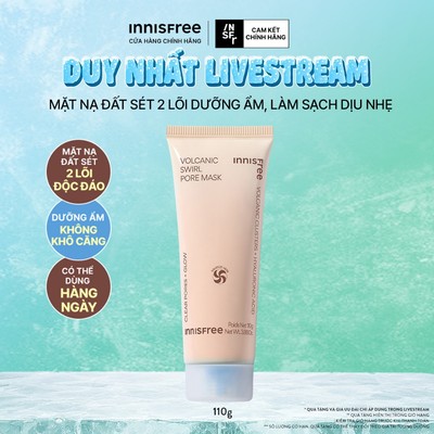 INNISFREE x Mặt nạ đất sét lốc xoáy 2 lõi thế hệ mới INNISFREE VOLCANIC SWIRL PORE MASK 110g (HSD 5/2027)