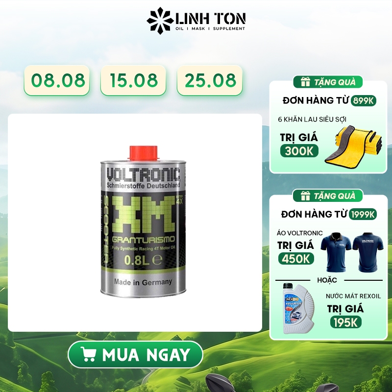 Nhớt biến thiên cao cấp tay ga VOLTRONIC XM Scooter Granturismo 4T 800mL