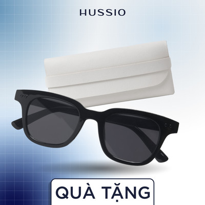 Quà tặng mắt kính thời trang thanh lịch, sang trọng, màu đen tối giản - HUSSIO