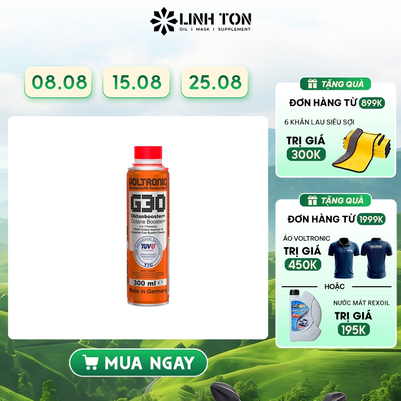 Phụ gia xăng Voltronic G30 Octane Booster+