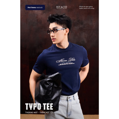 [New] Áo thun Nam Ben & Tod CS1210 BF041 cotton hoạ tiết in form Casual
