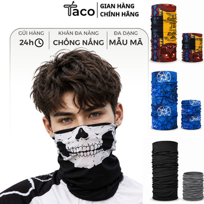 TACO - Khăn Ống Đa Năng Bịt Mặt Chống Bụi, Chống Tia UV, Thấm Hút Mồ Hôi, Khăn Chống Nắng Đi Xe Máy, Đi Phượt