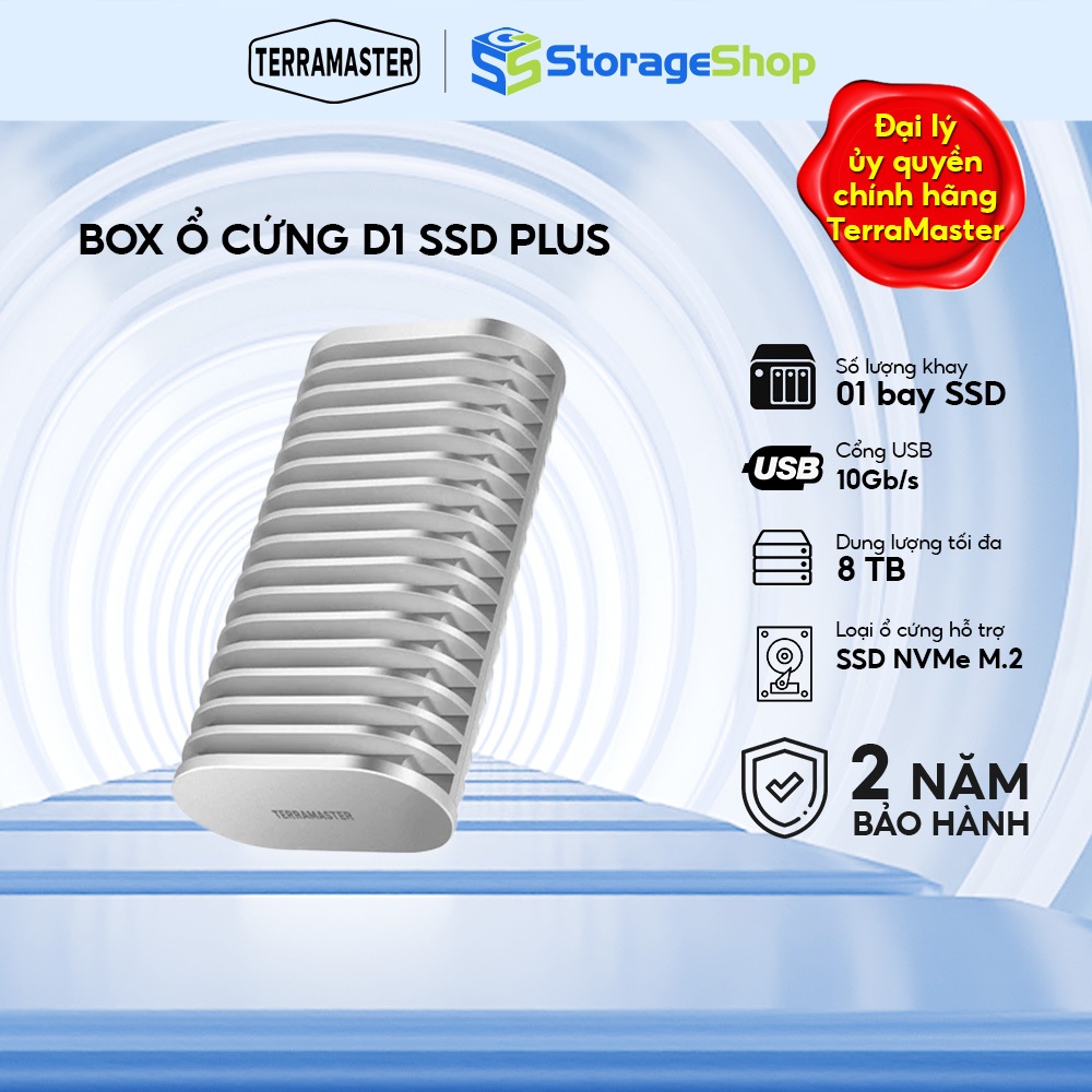 (MEGA SALE ) Box ổ cứng TerraMaster D1 SSD Plus 40Gbps nâng cấp dung lượng lưu trữ – Storages Shop
