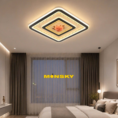 Đèn ốp trần MONSKY ZENTI 50cm kiểu dáng hiện đại, sang trọng bóng LED 3 màu sáng chuyên dụng.