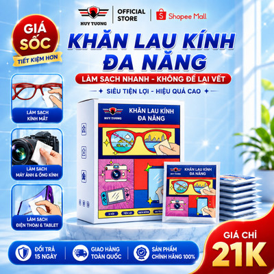 Combo 5 Hộp Khăn Lau Đa Năng Chống Bám Hơi Nước, Lau Sạch Bụi Bẩn, Khử Khuẩn, Chống Nhờn Trên Mặt Kính