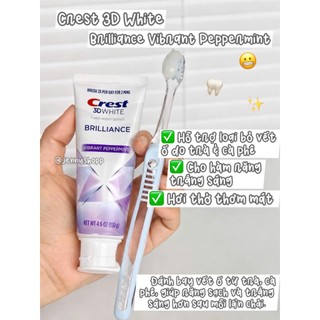 Kem Đánh Răng CREST 3D WHITE Thơm Mát, Trắng Răng, Sạch Sâu