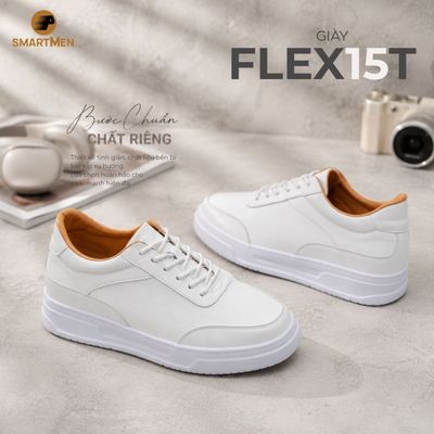 Giày Thể Thao FLEX-15-T Smartmen Signature Cao Cấp Tăng 7-8cm Đế IP Siêu Nhẹ Da Nappa Nhập Khẩu