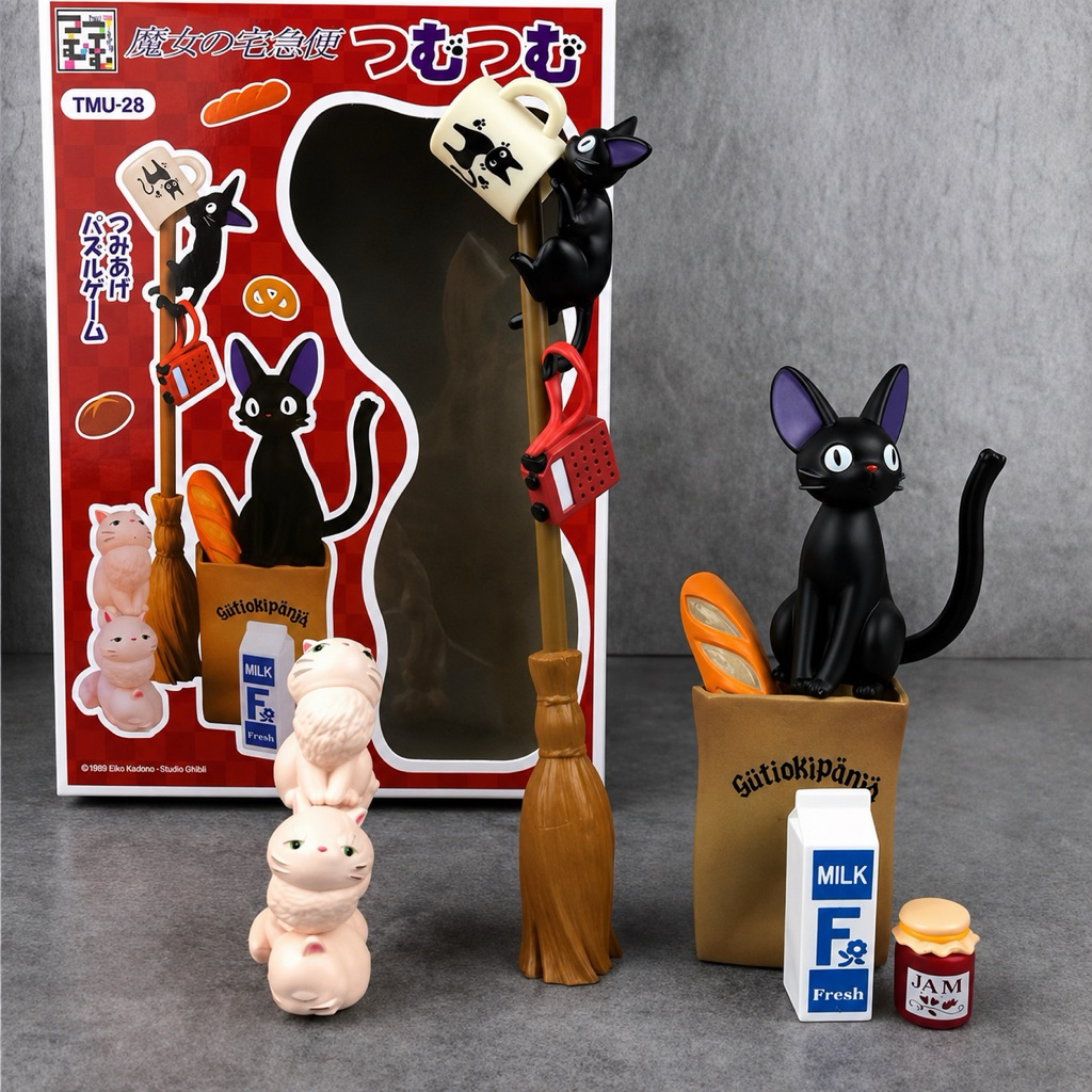 Mô hình chủ đề ghibli bé mèo Jiji trưng bày decor phòng bàn làm việc