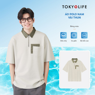 Áo polo nam có cổ dáng Regular- Fit gọn gàng thoáng mát thấm hút mồ hôi 40003475 TOKYOLIFE TDH