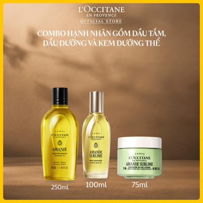 [LIVE HANNAH] Chăm Sóc Cơ Thể L'OCCITANE (Dầu Tắm 250ml, Dầu Dưỡng 100ml, Kem Dưỡng 75ml)