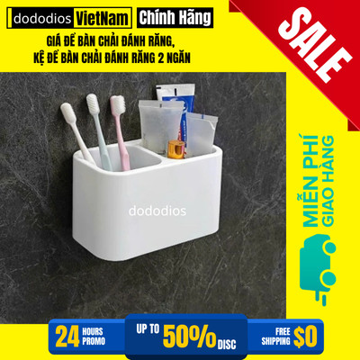 Kệ Bàn Chải Dán Tường Nhà Tắm, Bền Chắc, Dễ Lắp Đặt, Không Cần Khoan, Giá Để Bàn Chải Đánh Răng - Chính hãng dododios