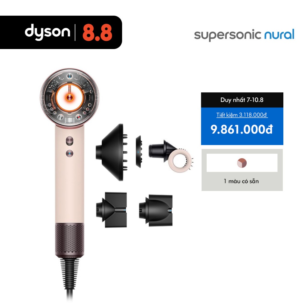 [Shopee Live x Dyson] Máy sấy tóc Dyson Supersonic Nural ™ HD16 (Ceramic Pink)