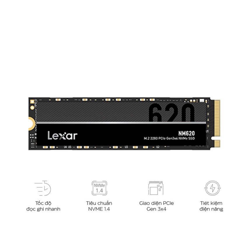 Ổ Cứng SSD LEXAR NM620/NQ790  256GB/215GB – M.2 2280 PCIe Gen3x4/gen4x4 Tốc độ siêu nhanh