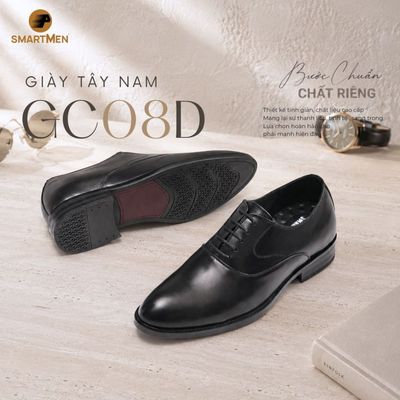 Giày Tây nam Công sở cao cấp SMARTMEN GC-08 tăng chiều cao 5cm, Giày da nam trẻ trung Da bò thật