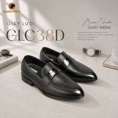 Giày lười nam cao cấp SMARTMEN GLC-38-D, Giày Loafer tăng chiều cao 5cm đế cao su đệm khí êm ái