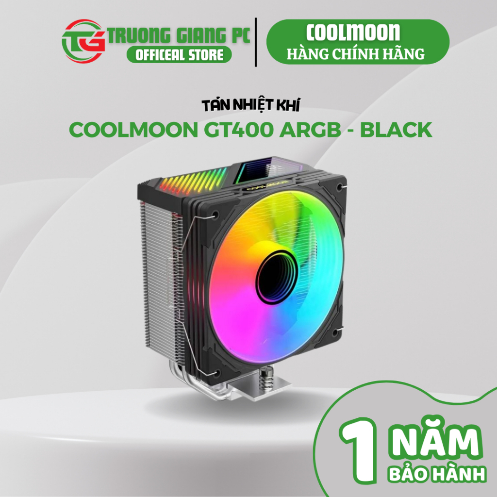 [NEW CHÍNH HÃNG] Tản nhiệt khí CPU CoolMoon GT400 ARGB - Black