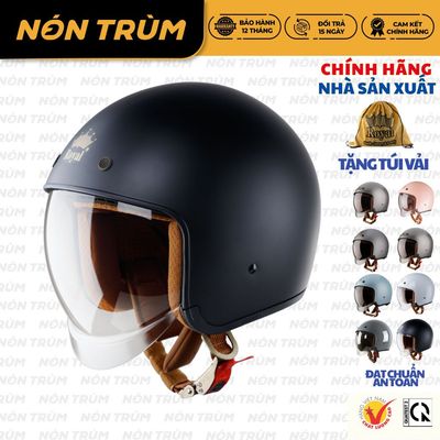 Mũ Bảo Hiểm 3/4 Royal M139 Có Kính Âm Chính Hãng - Size M L XL - Nam Nữ Đi Xe Máy - BH12t - Nón Trùm