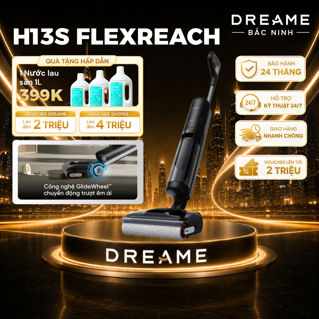 [GIÁ RẺ NHẤT] Dreame H13s Flexreach/ H13 Flexreach | Máy Hút Bụi Lau Nhà | Lực Hút 21000Pa