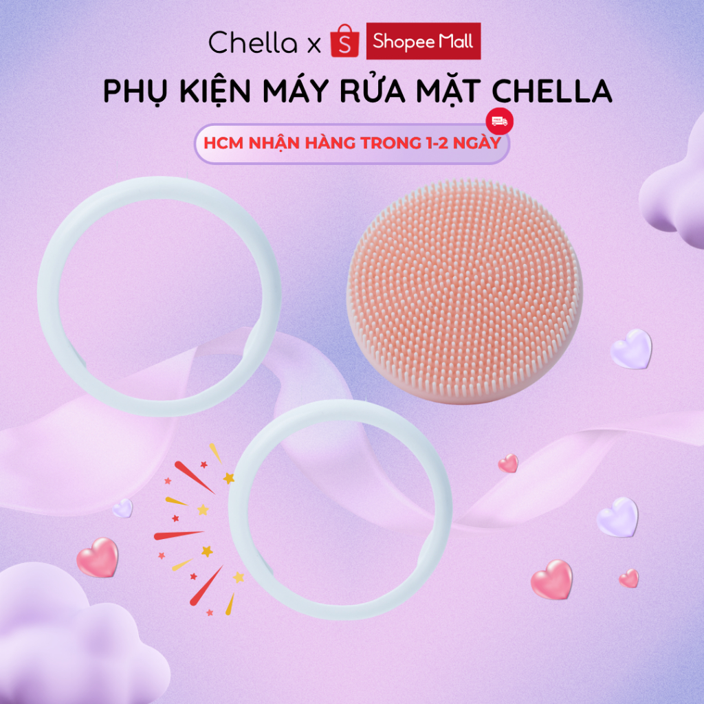 [PHỤ KIỆN] Phụ kiện chính hãng Chella - Vòng Tẩy Trang Snapring & Miếng Silicon Rửa Mặt