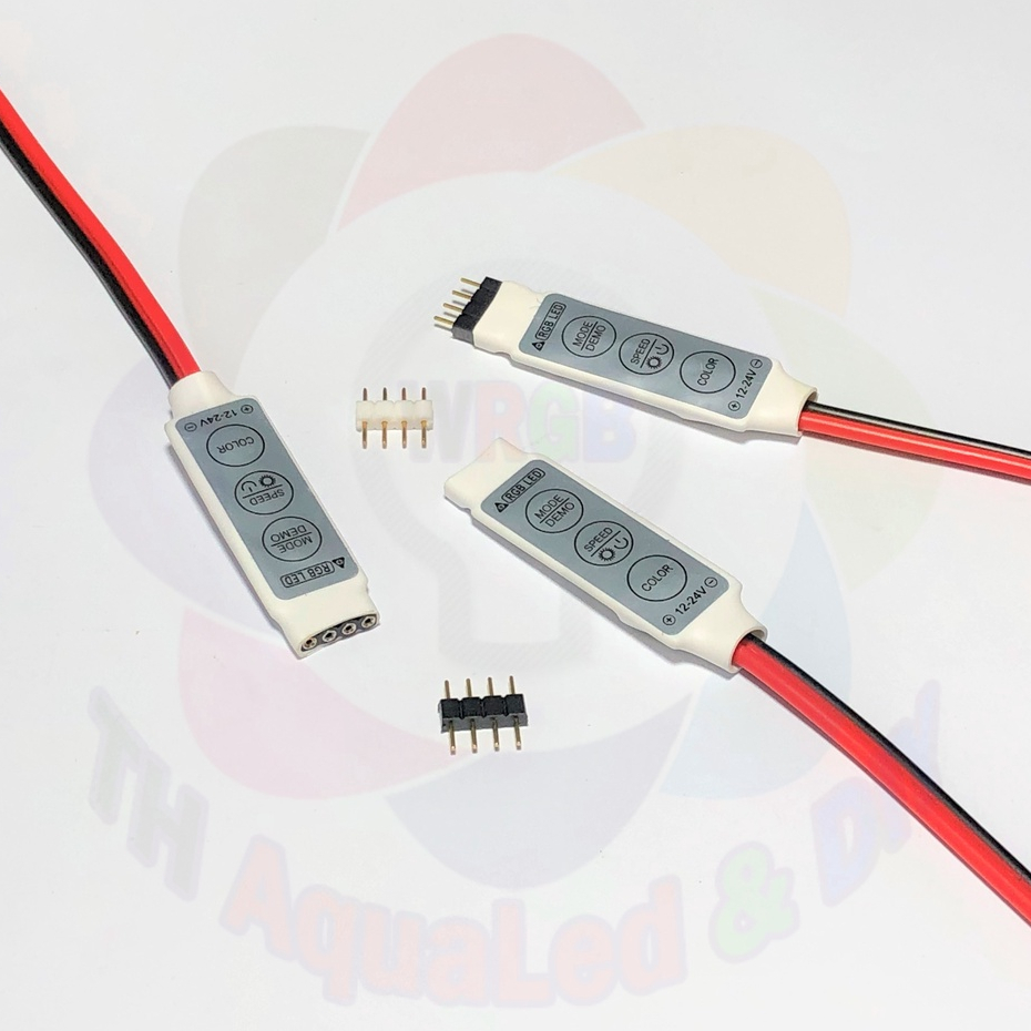 Đièu khiển đèn LED RGB controller 3 nút 3 kênh dạng mạch Remote nút nhấn nhiều chế độ dùng cho đèn L