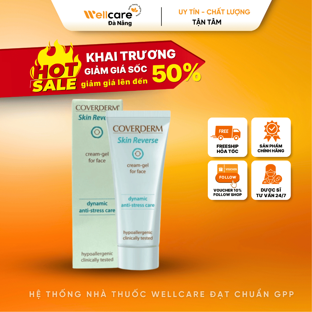 [CHÍNH HÃNG] COVERDERM Skin Reverse Kem Dưỡng Hỗ Trợ Giảm Mụn 40ml