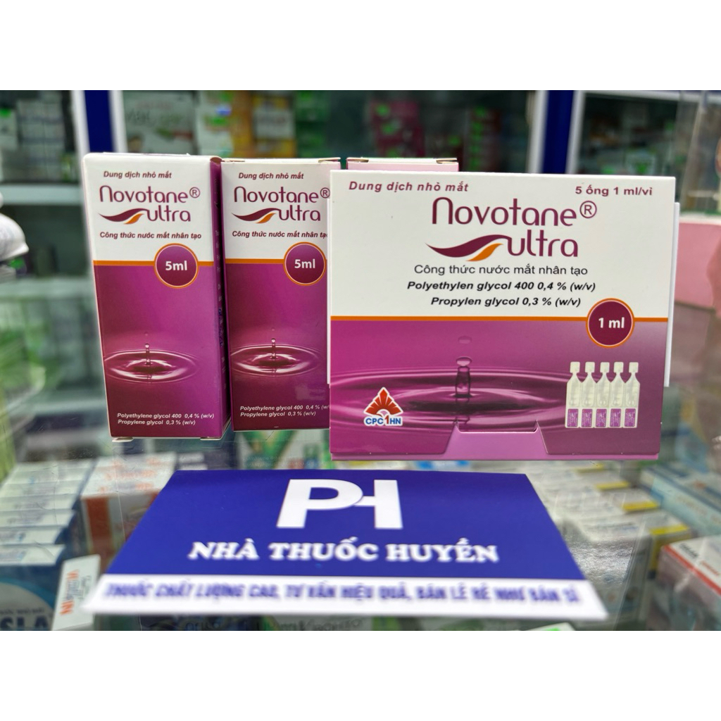 Nước Nhỏ Mắt Nhân Tạo Novotane Ultra - Dưỡng Ẩm, Giảm Khô Mỏi Mắt