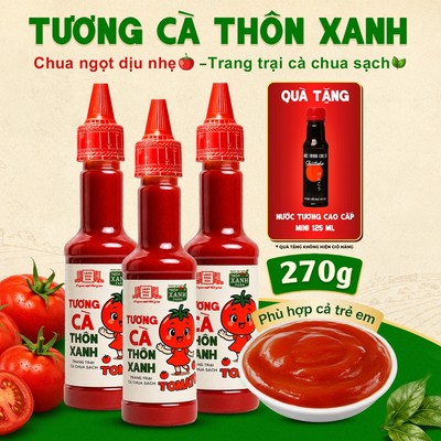 [Tặng 1 nước tương 125ml] Combo 3 Tương cà Làng Chài Xưa 270g - Chua ngọt dịu nhẹ ít mặn
