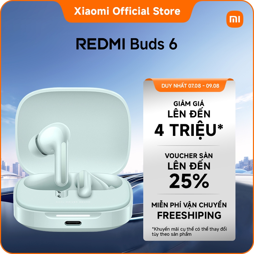 Tai nghe Bluetooth Redmi Buds 6 | Thiết kế âm học với trình điều khiển kép cho âm thanh phong phú
