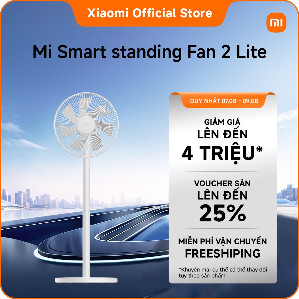 Mi Smart Standing Fan 2 Lite | Có thể điều chỉnh chiều cao | Luồng gió mạnh | Điều khiển thông minh | Có chế độ nghỉ