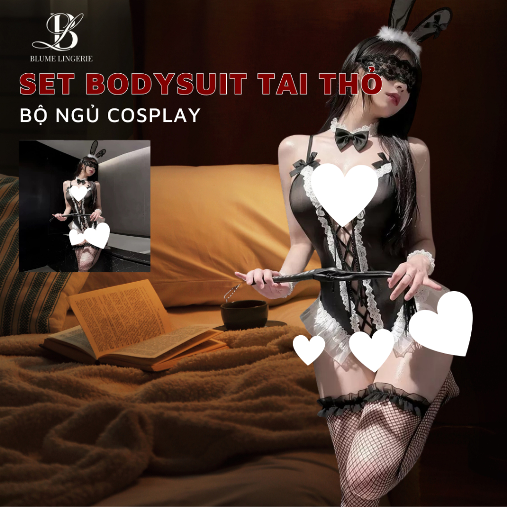 Setv Đồ Ngủ Cosplay Tai Thỏ Dễ Thương Quyến Rũ Bodysuit Cosplay Tai Thỏ