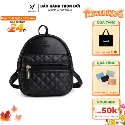 Balo da nữ mini thêu hoạ tiết siêu dễ thương VACHINO-BG036