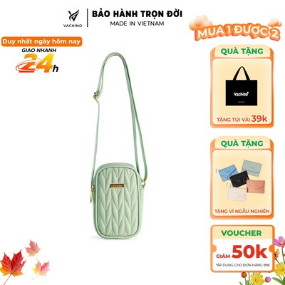 Túi đeo chéo nữ dễ thương thêu hoạ tiết VACHINO-TX046