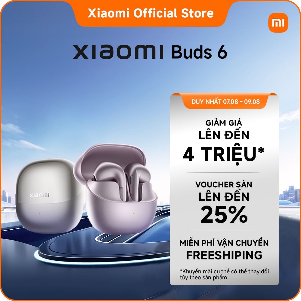 Tai nghe bluetooth Xiaomi Buds 6 | ANC 96dB cao cấp | Âm thanh lossless | Thời lượng pin dài