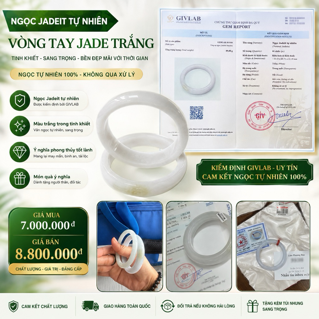 Vòng ngọc khối  Ni 52-53,5
