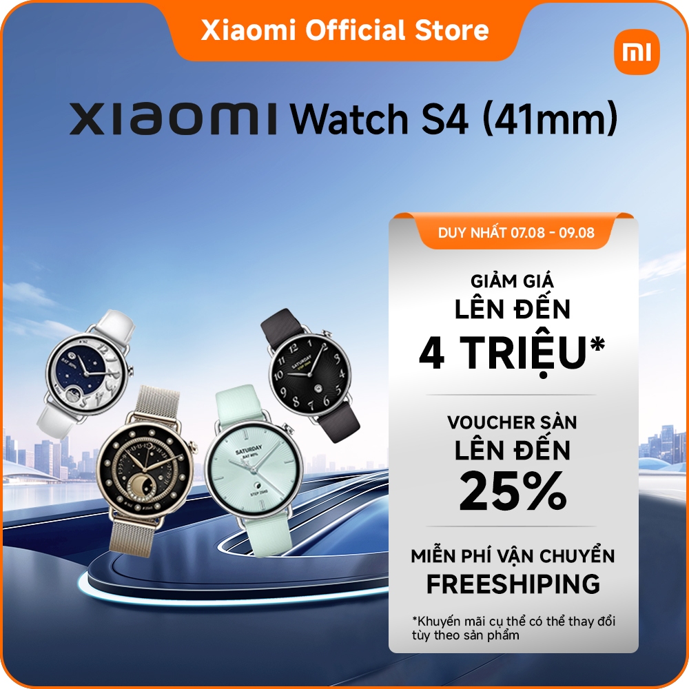 Xiaomi Watch S4 41mm | Màn hình AMOLED với thiết kế mỏng, thanh lịch | Nâng cao khả năng theo dõi sức khỏe với