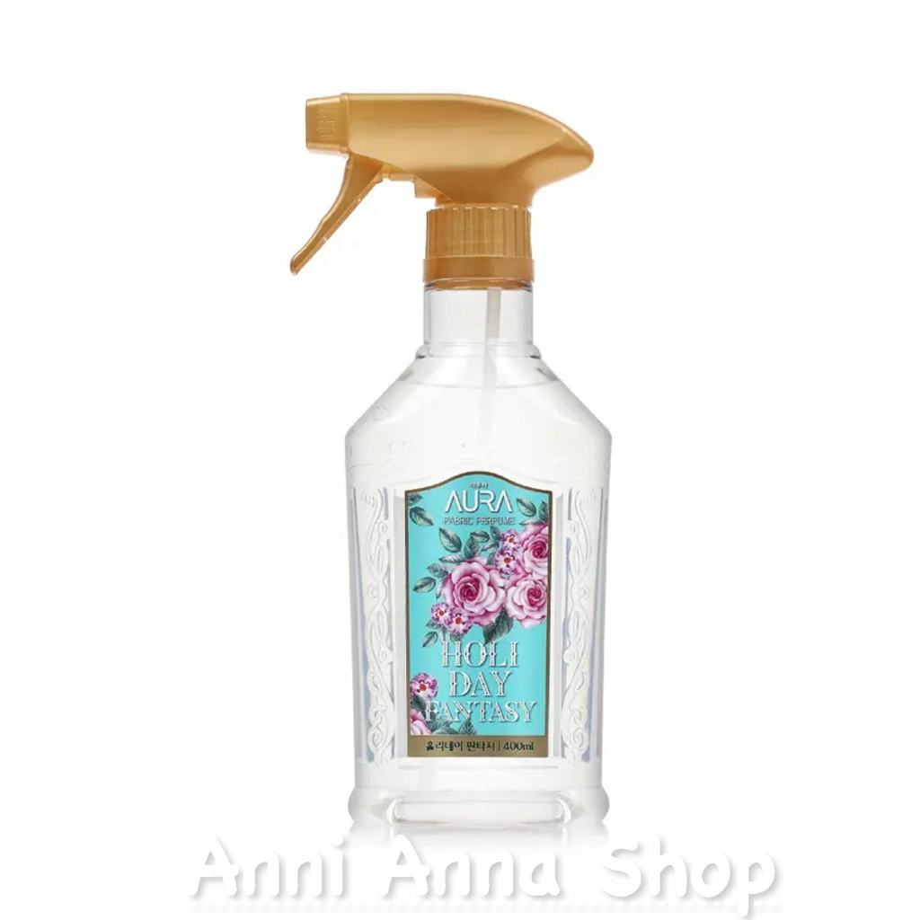 1 Chai Xịt Khử Mùi Kháng Khuẩn Saffon Aura Perfume Fabric Deodorizer Holiday Fantasy 400ml (Clean Wa