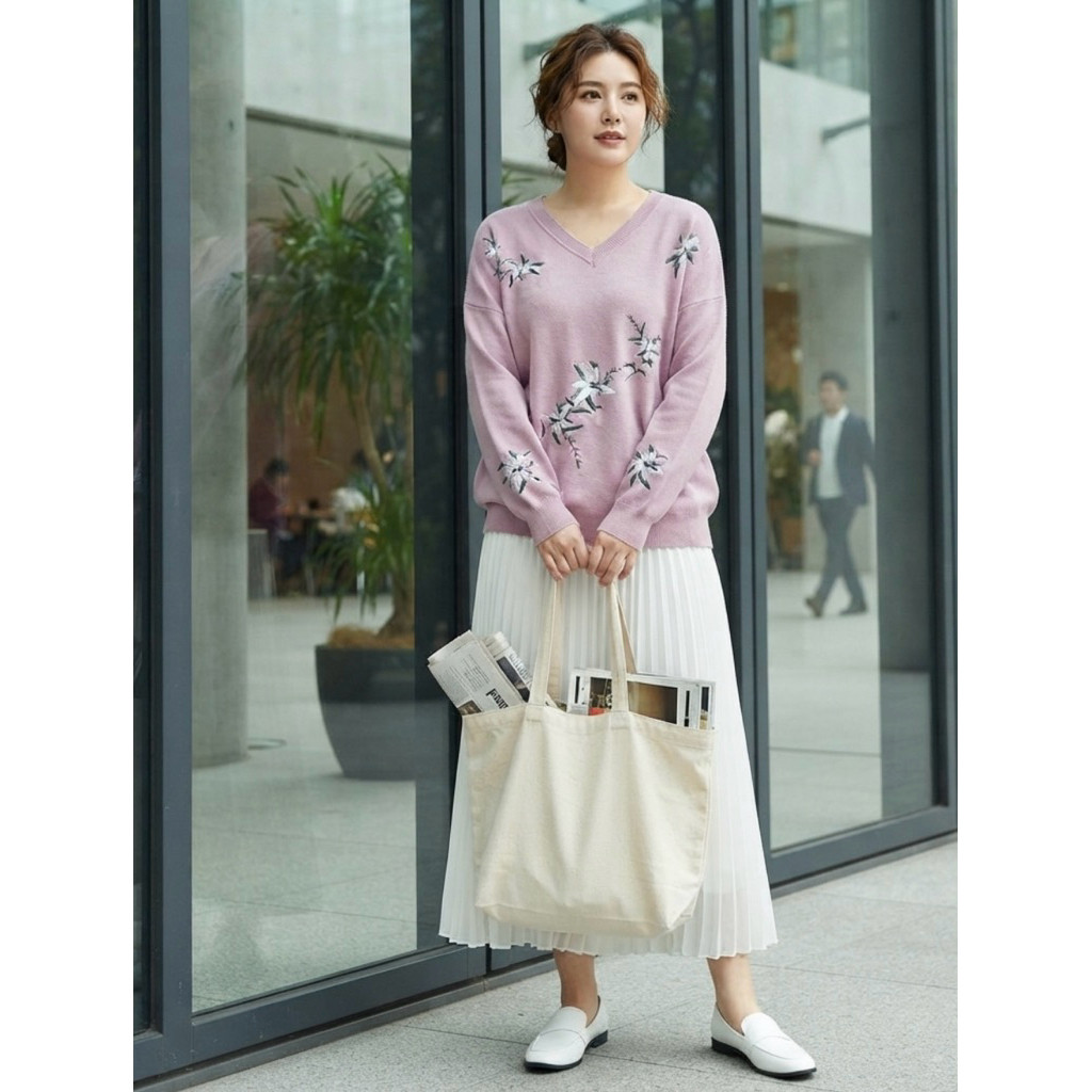 Áo len dài tay Big size nữ- 2 Hand (Size 4XL).Big size women's long-sleeved sweater - 2 Hand (Size 4