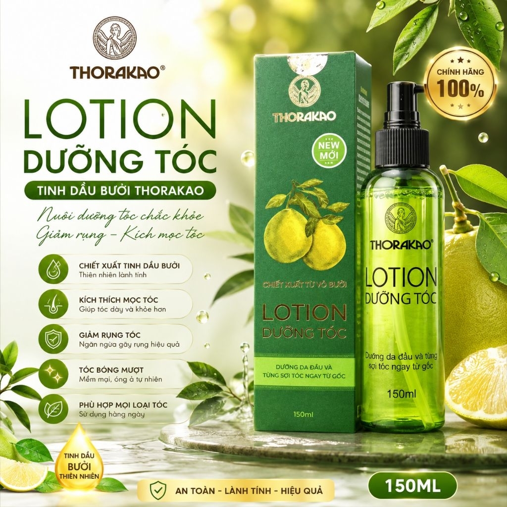 THORAKAO LOTION DƯỠNG TÓC 150ML (TINH DẦU BƯỞI)