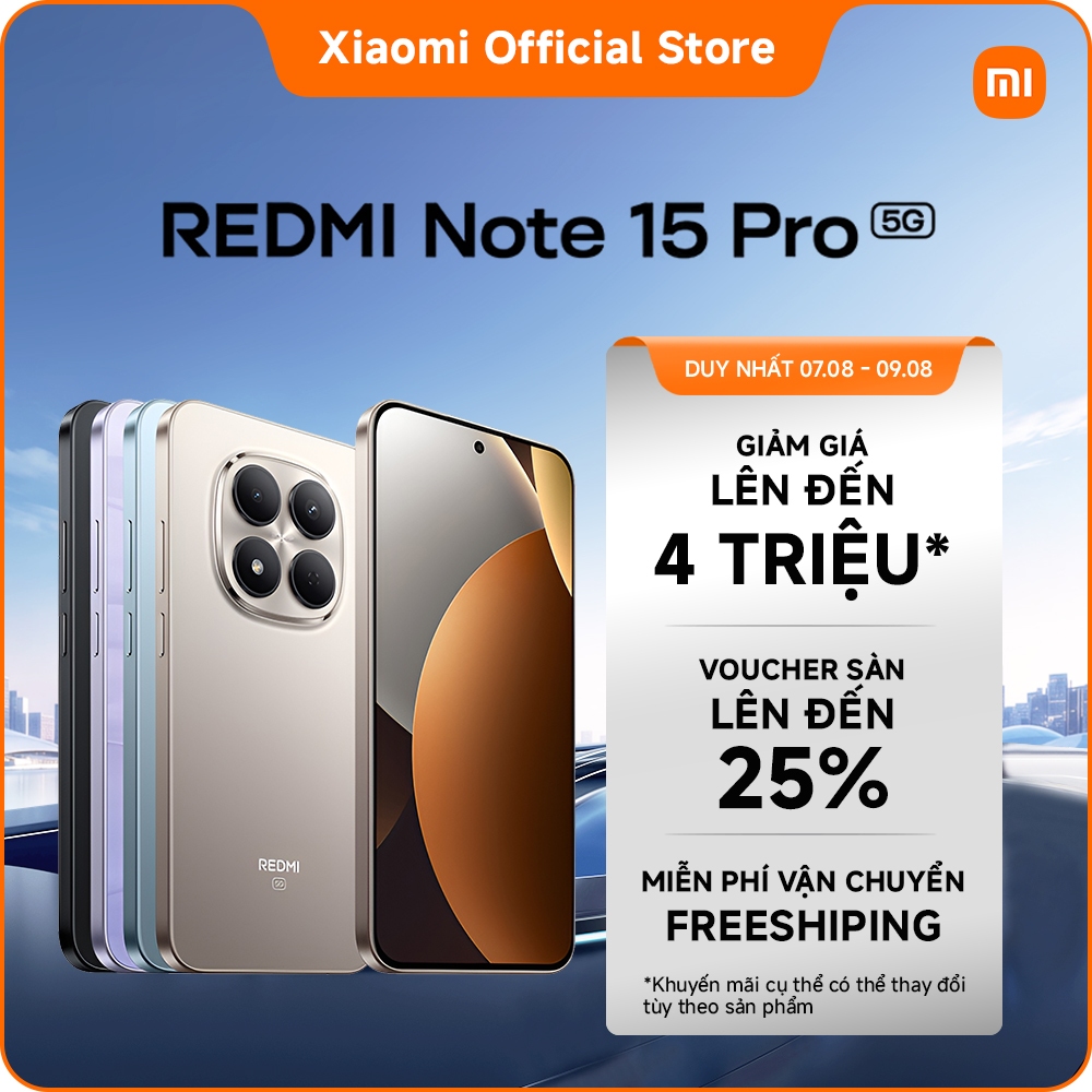 Điện thoại thông minh REDMI Note 15 Pro 5G（8+256GB|12+256GB|12+512GB)|Pin lớn 6580mAh