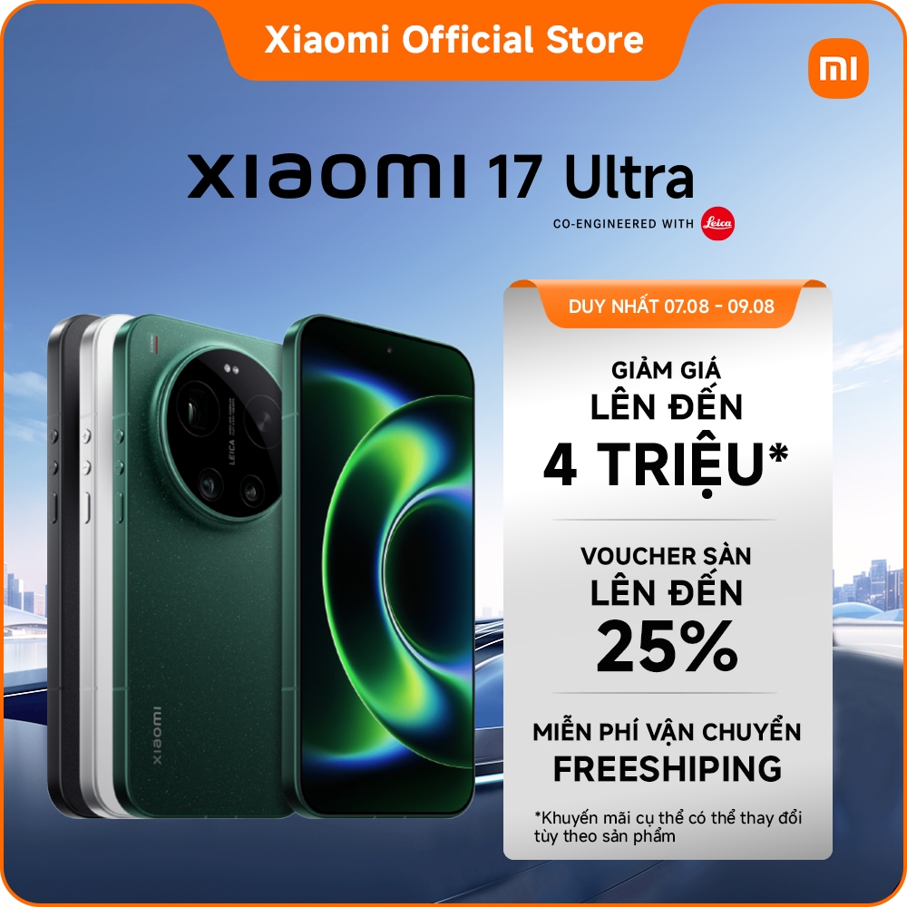 (Livestream) Xiaomi 17 Ultra (16GB+1024GB|16GB+512GB)| Pin 6000mAh (typ) siêu lớn| Ống kính Leica