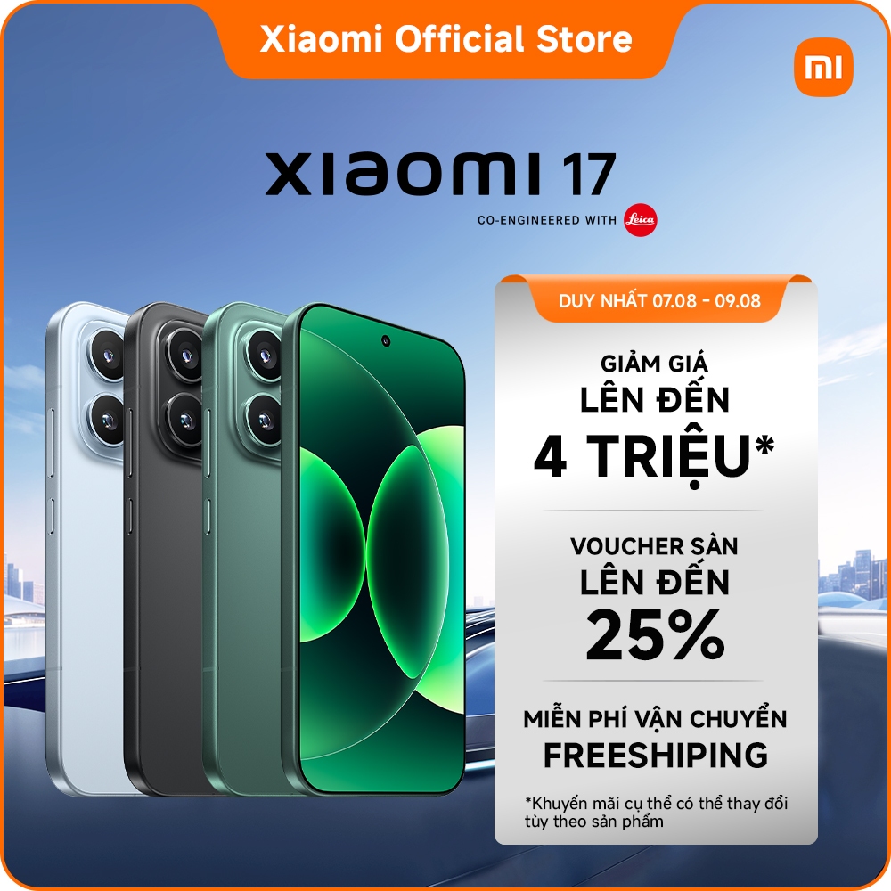 (Livestream) Điện thoại thông minh Xiaomi 17 (12+512GB|12+256GB)|Pin 6330mAh (typ)| Ống kính Leica Summilux|