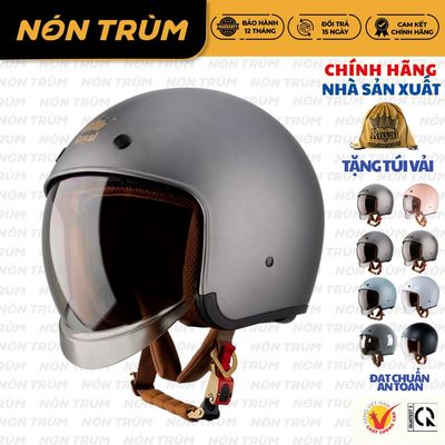 Royal M139 Mũ Bảo Hiểm 3/4 Có Kính Âm Che Mặt Kéo Dễ Dàng, Size M L XL XXL, Nam Nữ Đi Xe Máy